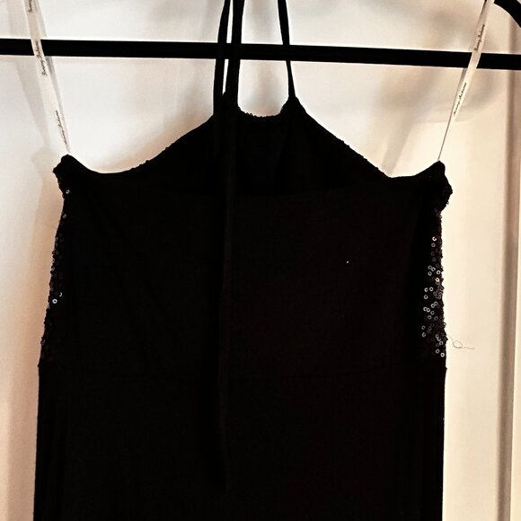 TOMMY BAHAMA Black Halter Maxi Dress with sequined bodice - Picture 4 of 5